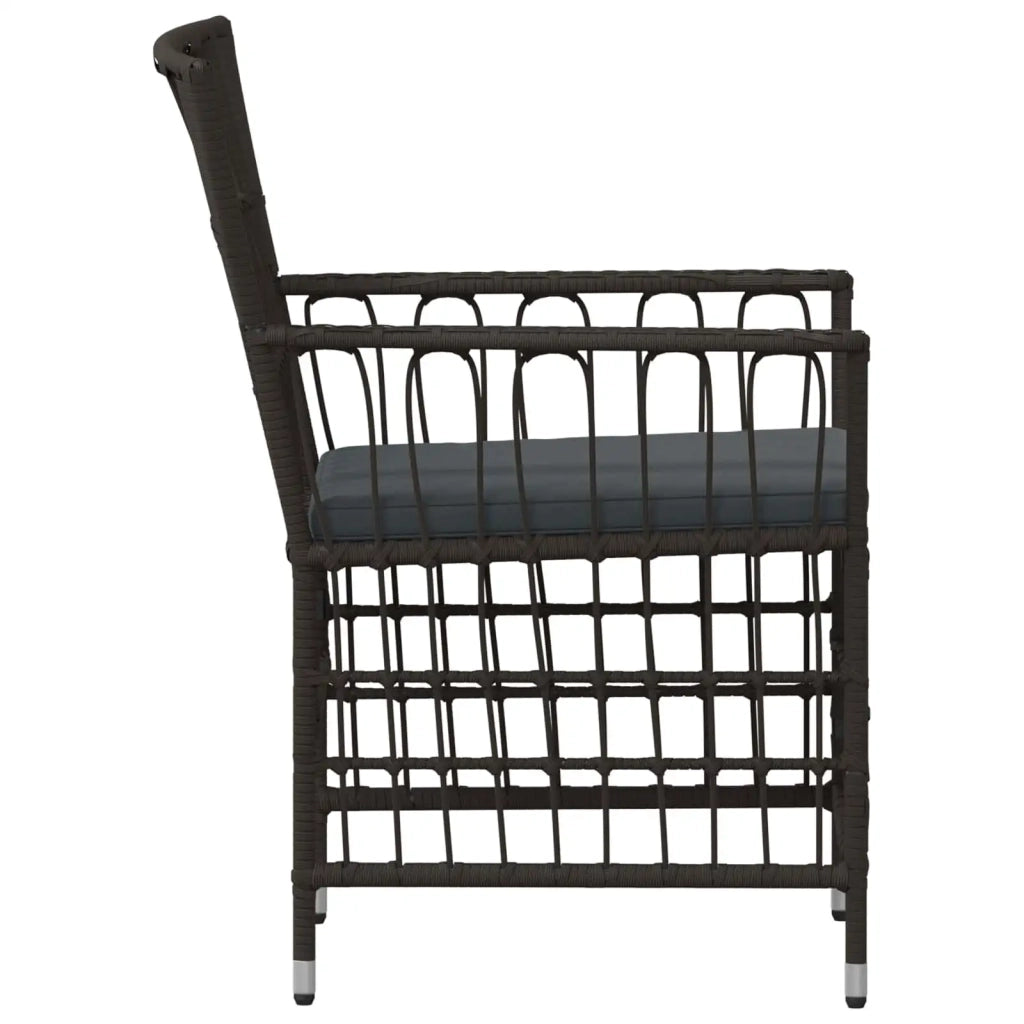 Sedie da giardino 4 pz Nero 42025130