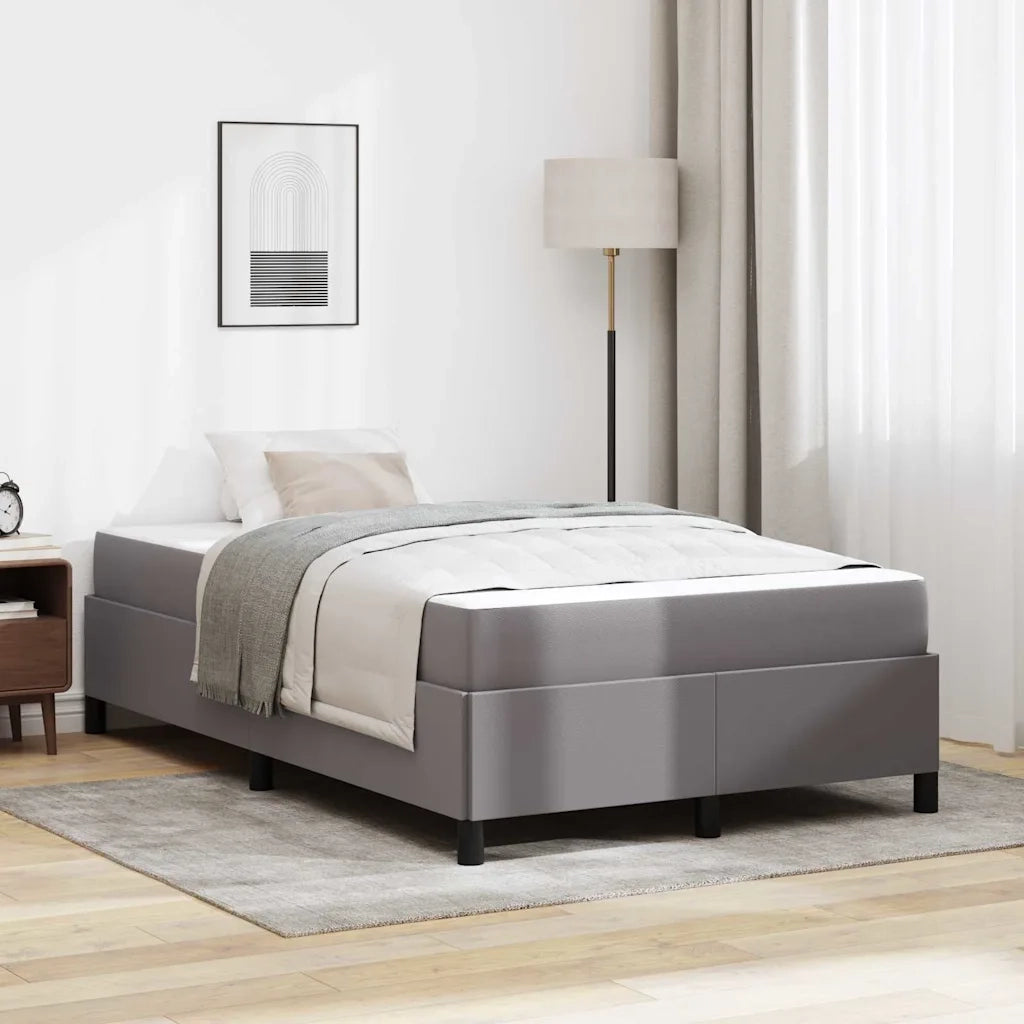 Struttura del letto con materasso Grigio 120 x 190 cm Tessuto 3398992