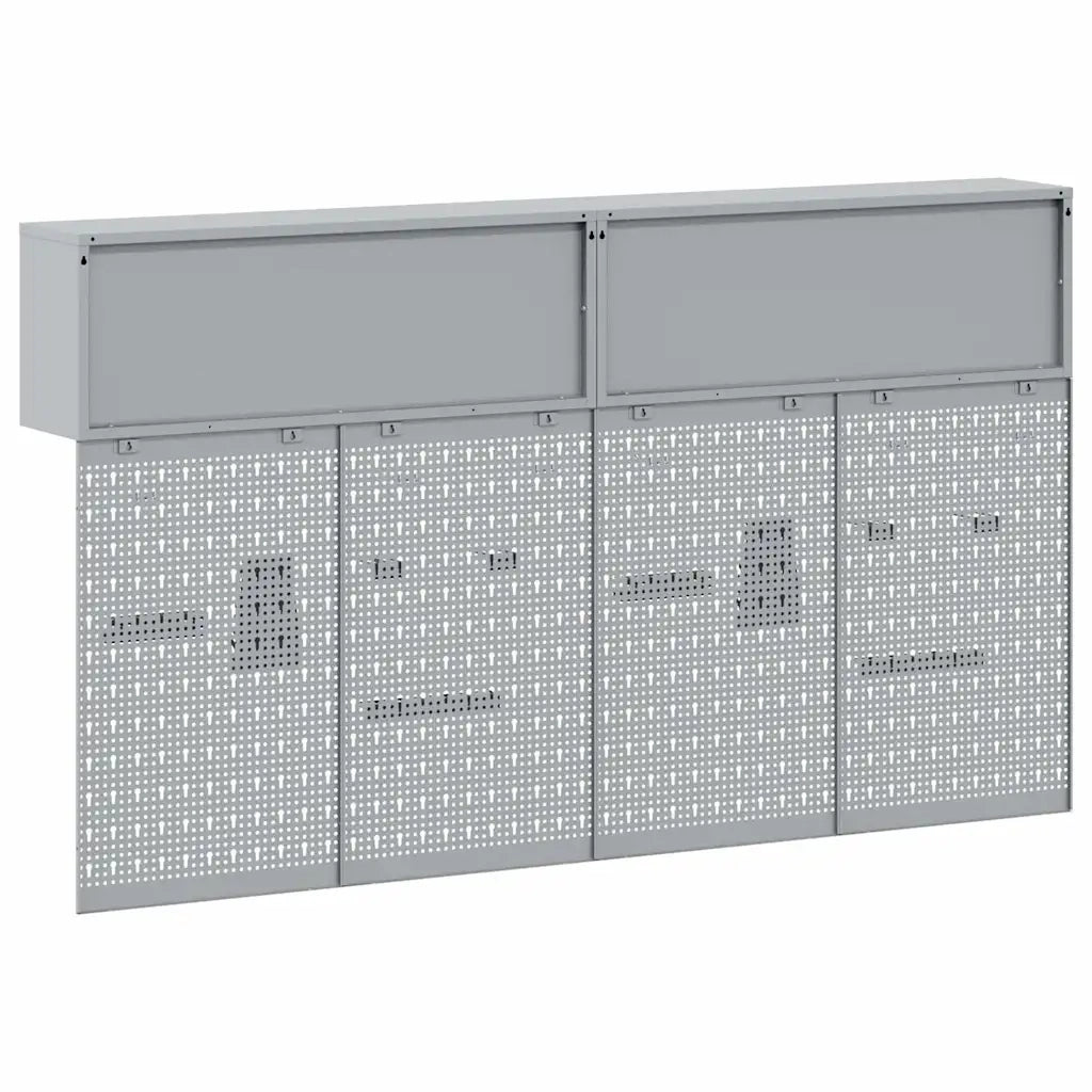 Set di armadi per attrezzi con lo scaffale 6 pz Nero CFW1799032