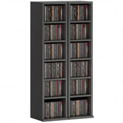Libreria Colonna 2 Pezzi ¨C Xylo ¨C Nero 12 Scomparti 21x22,5x88,5cm
