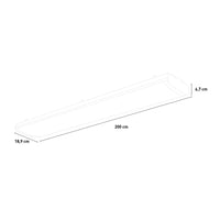 Pannello Radiante Riscaldante Industriale ad Infrarossi 200x18,9x6,7 cm 4000W Sined  Nero