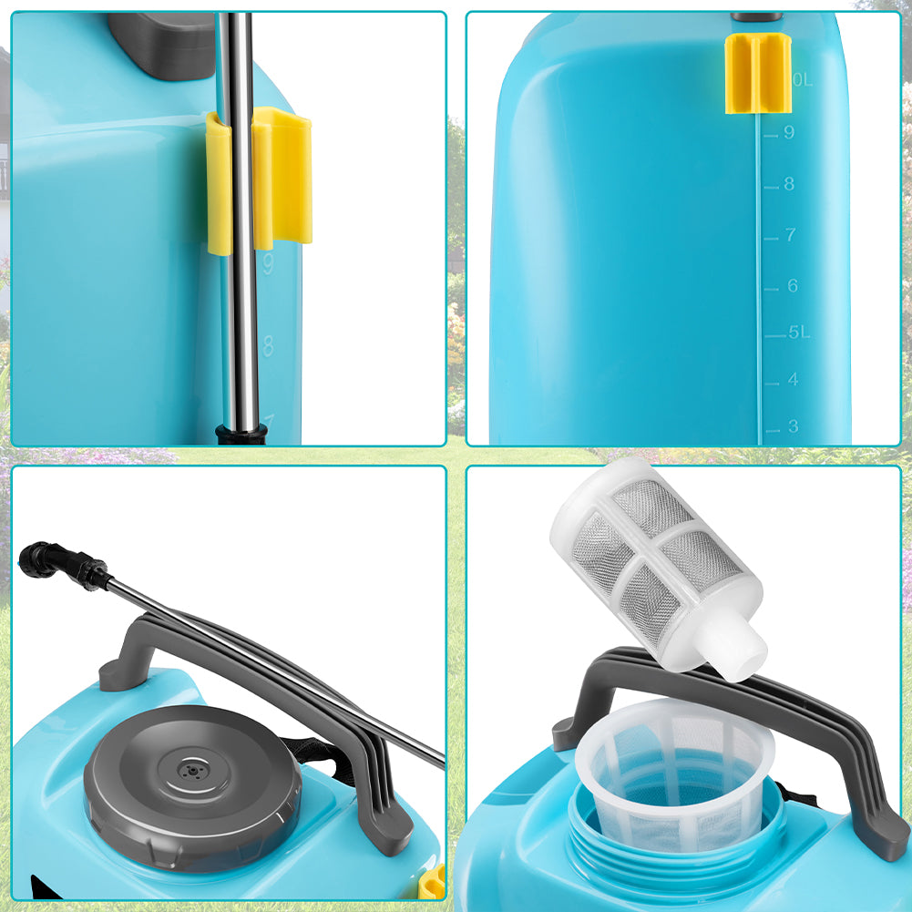 Nebulizzatore a Batteria 10Litri Senza Fili Spruzzatore a Pressione per Giardino