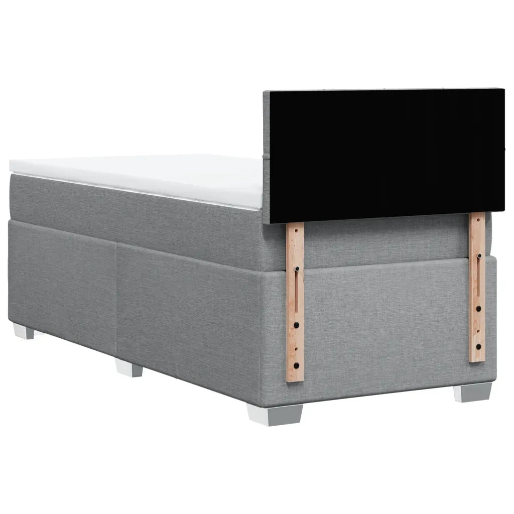 Giroletto a Molle con Materasso Grigio Chiaro 90x200 cm Tessuto 3285771