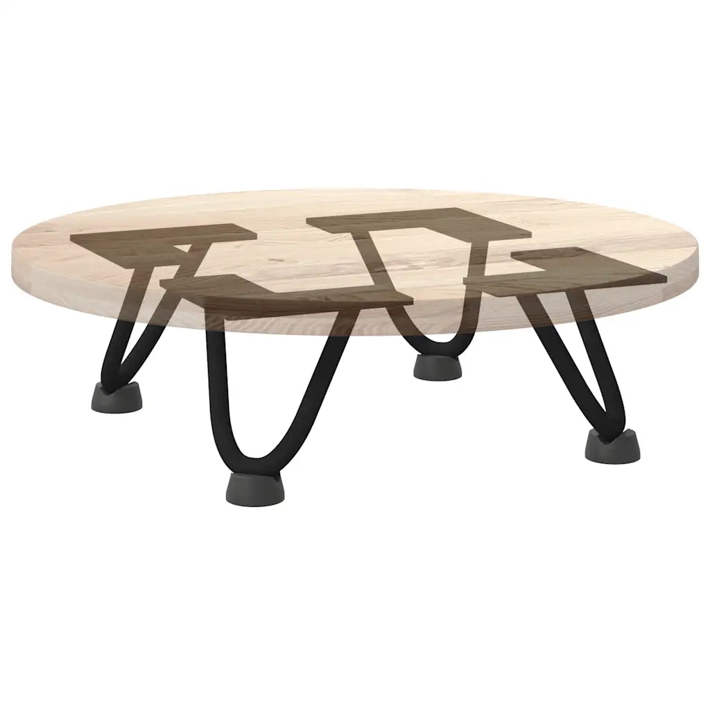 Gambe a forcina per tavolino da caff¨¨ 4 pz-Set di 4 Gamba per Tavolo nere 10 cm in acciaio massiccio 270228
