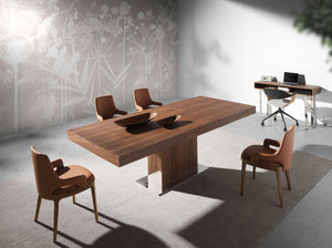 Sedia in similpelle marrone