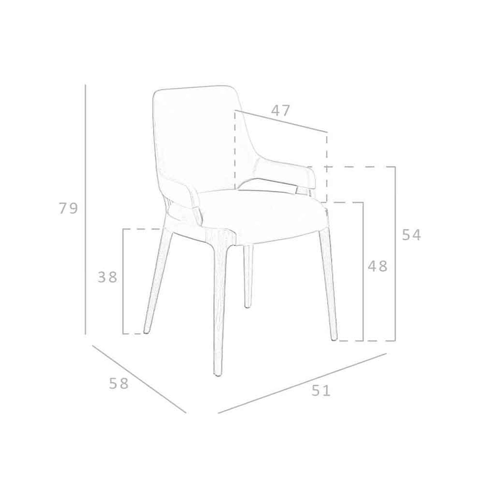 Sedia in similpelle marrone