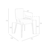 Sedia in similpelle marrone