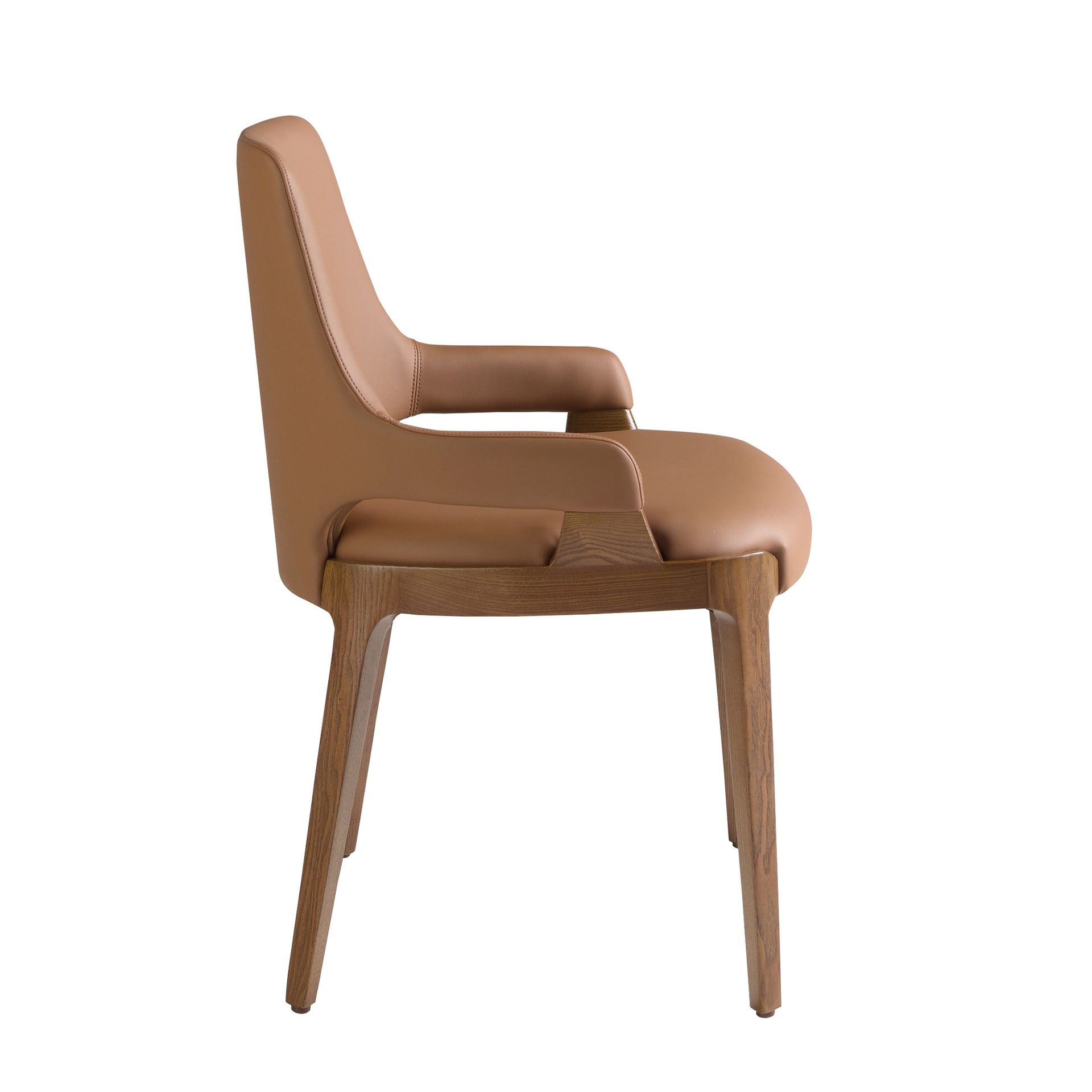 Sedia in similpelle marrone