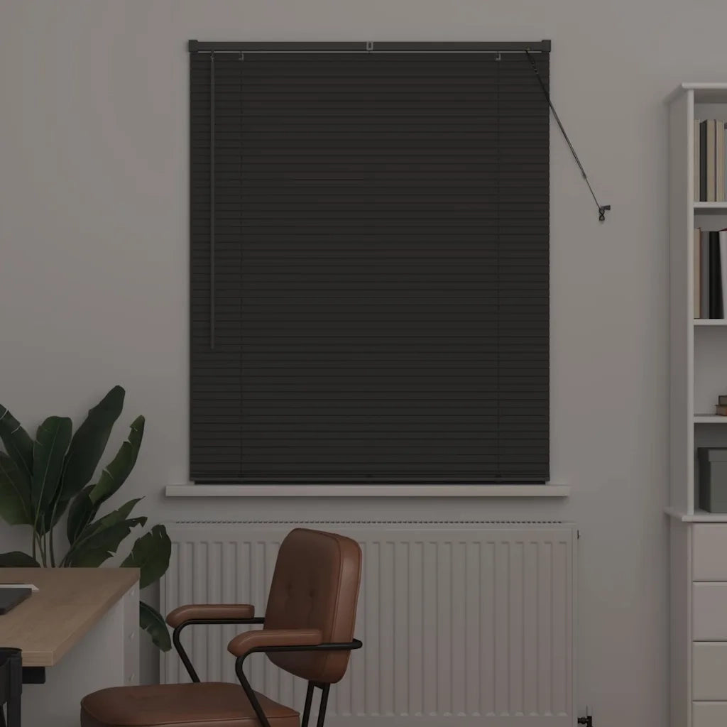 vidaXL Tenda per Finestra con tende Manuale Grigio scuro Alluminio