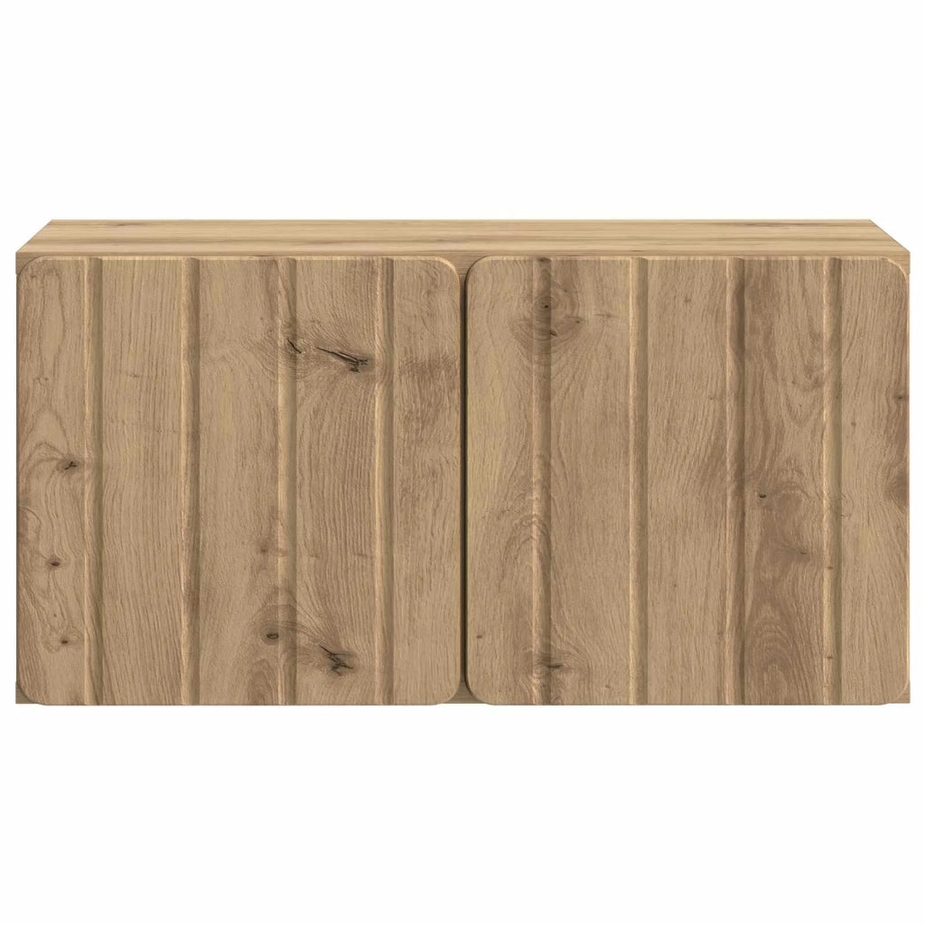 Mobile Porta TV da Muro Rovere Artigianale 59,5 x 31 x 30 cm 898374
