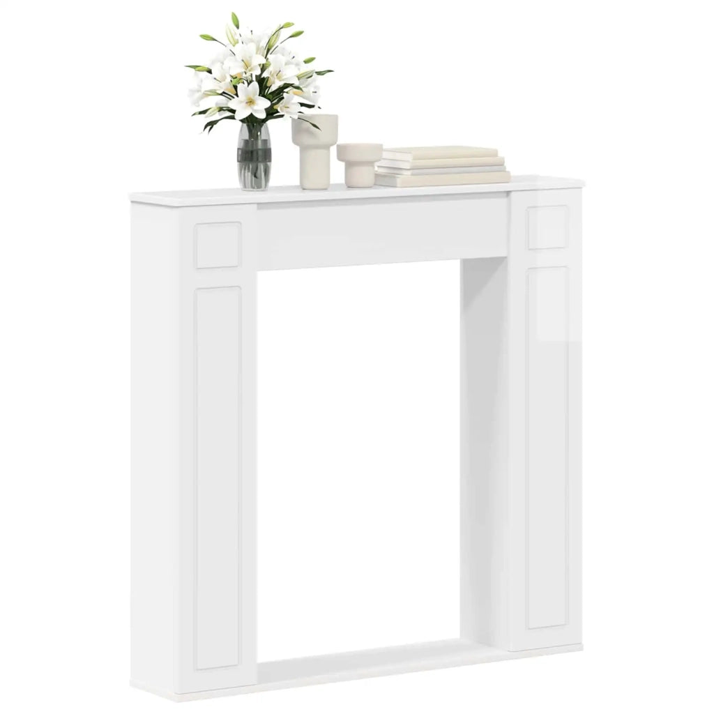 Cornice per camino Bianco Lucido 100 x 20 x 100 cm 8006619