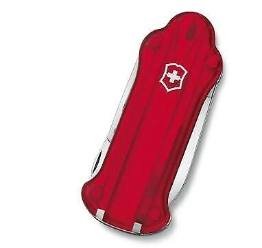 Victorinox 0.7052.T Golf Tool Coltello Multifunzione 10 Funzioni Lama Grande Rosso Trasparente