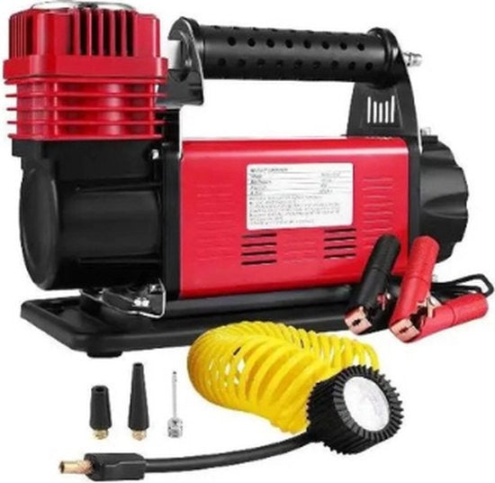 Compressore di aria portatile - 8 Bar - 70DB - 150Psi - Rood - Auto - Pomp di aria portatile