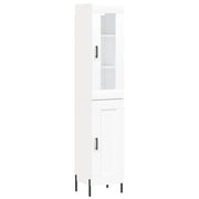 Buffet credenza cassettiera mobiletto mobile contenitore organizer cucina soggiorno salotto alto 34,5 x 34 x 180 cm legno ingegnerizzato bianco 02_0032373