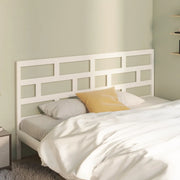 Testiera per Letto-Testata-Testiera Decorativa Bianca 186x4x100cm in Legno Massello di Pino 530237