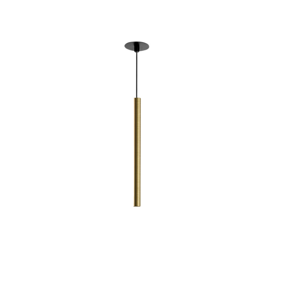 Lampada a Sospensione LED Thalassia SP/I - Singola 7W 3000K 398lm Fascio 18° Finitura Oro con Rosone Nero - Gealuce - Alluminio Moderno