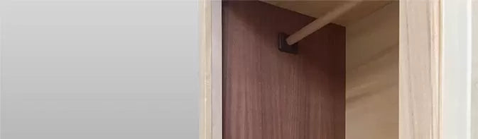 Armadio 2 ante scorrevoli 2 cassetti legno grezzo 180x67x225 - Mobili 2G