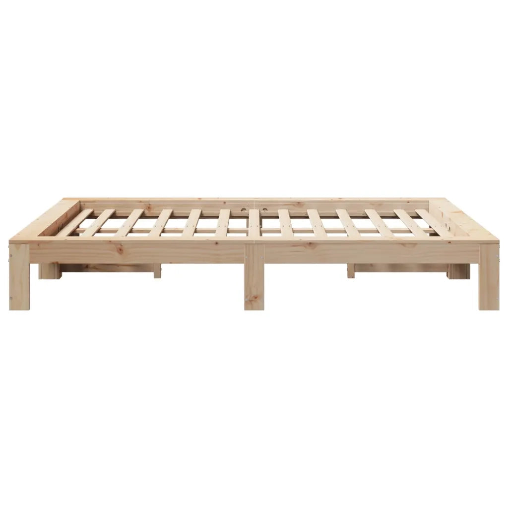 Letto senza Materasso 135x190 cm in Legno Massello di Pino 3308747