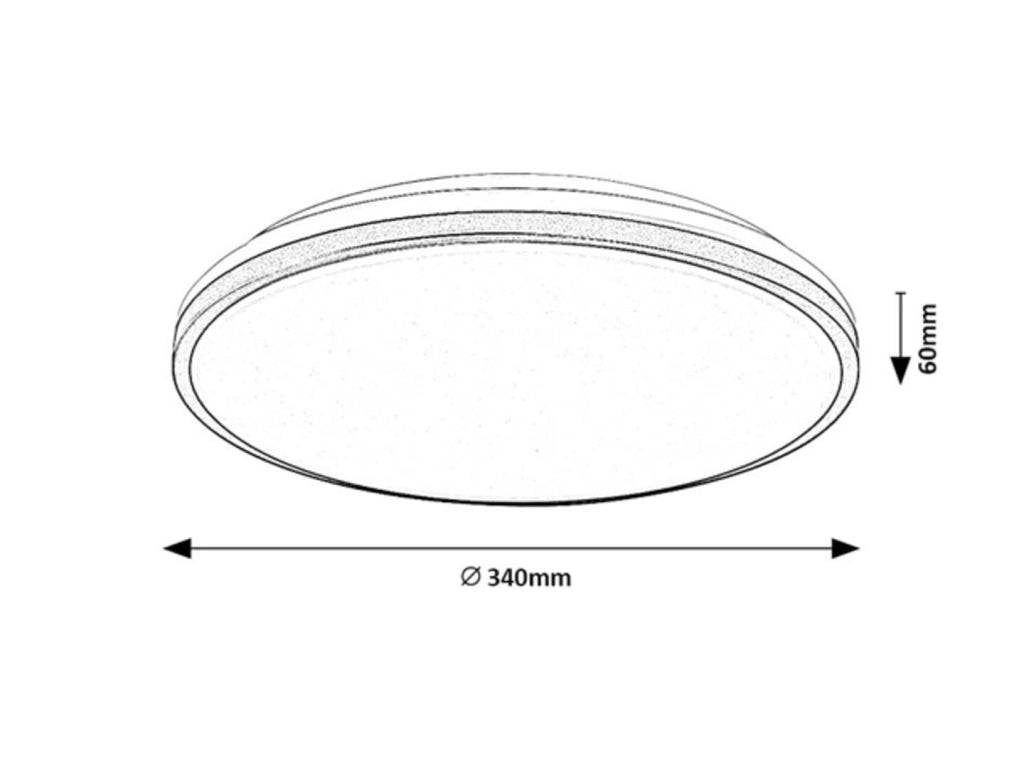 Plafoniera bagno Slava LED 18W IP44 bianco oro Rabalux