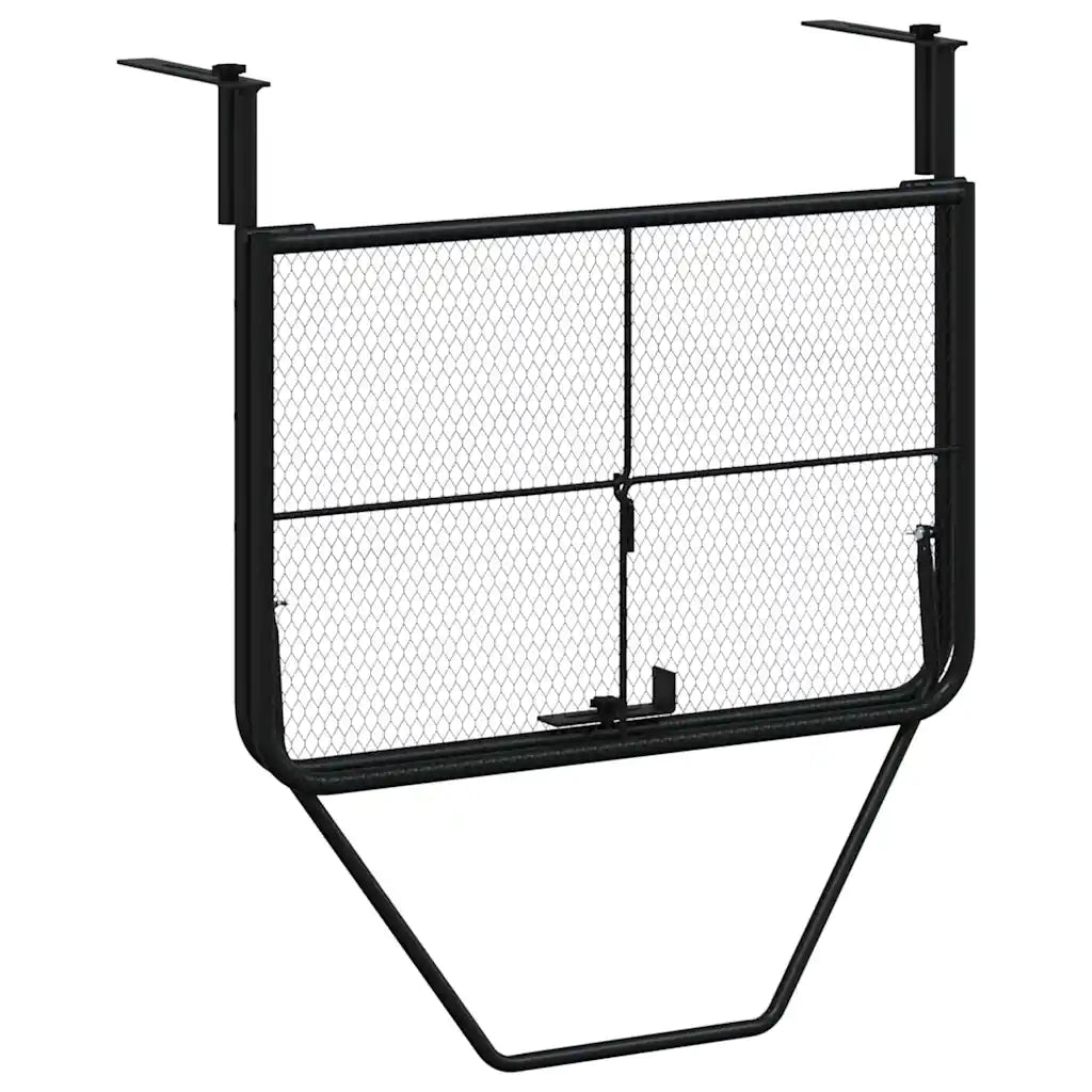 Tavolo da Balcone Nero 60x40 cm in Acciaio cod mxl 52082