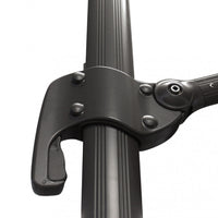 Ombrellone da Giardino Nettuno Lux Decentrato 3x3 m in Alluminio Nero Telo Tortora