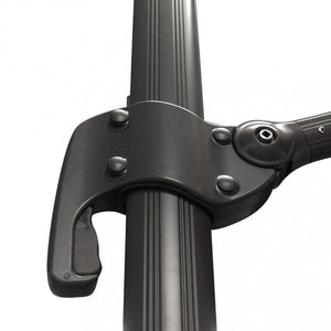 Ombrellone da Giardino Nettuno Lux Decentrato 3x3 m in Alluminio Nero Telo Tortora