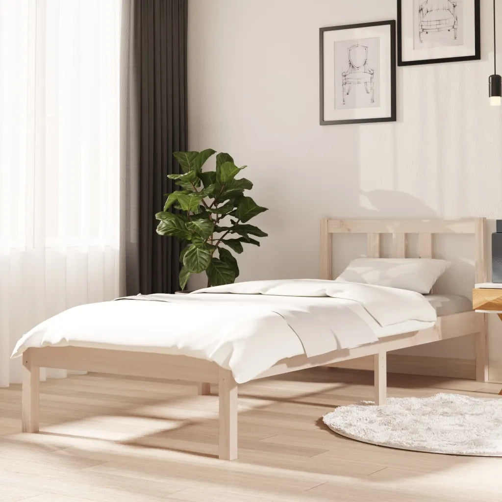 Giroletto-Struttura Letto in Legno Massello 75x190 cm Small Single 825881