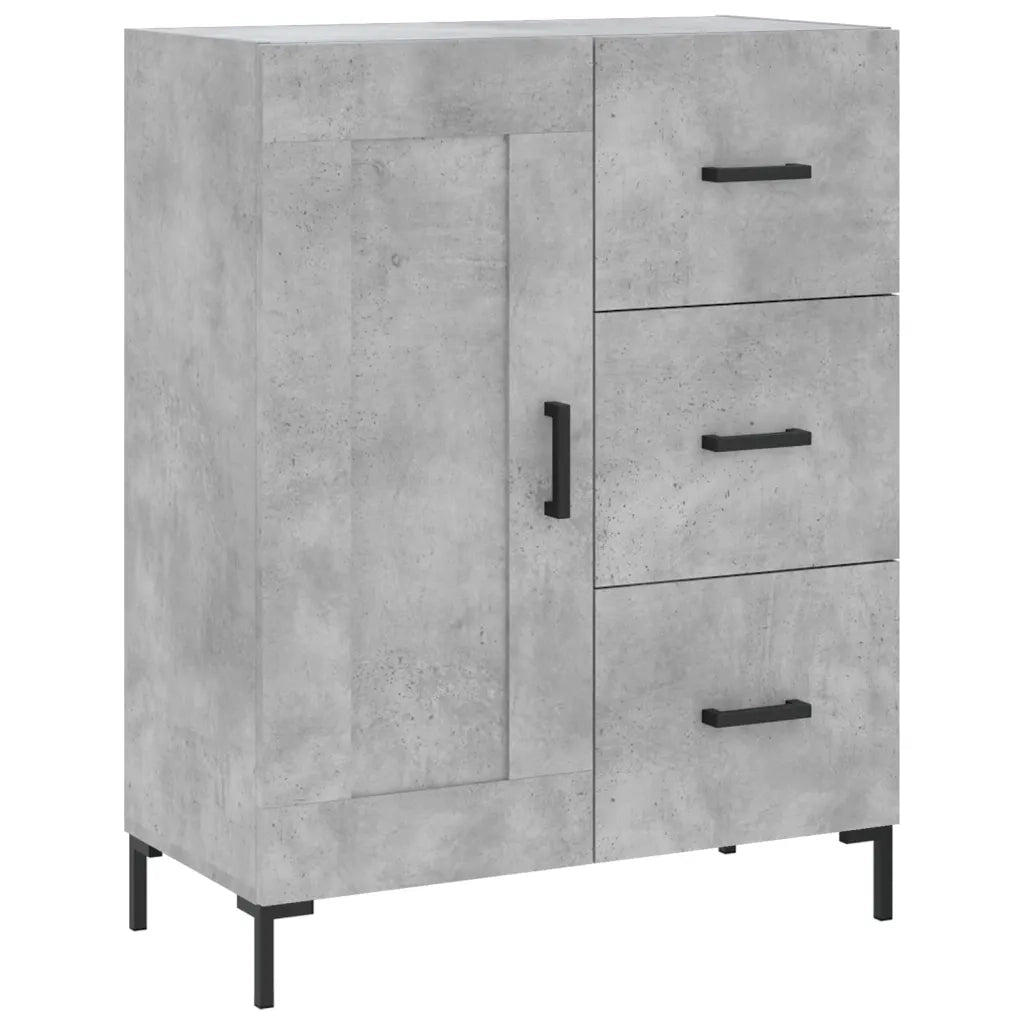 Credenza-Buffet-Armadio da cucina Grigio Cemento 69,5x34x180 cm in Legno Multistrato 967748