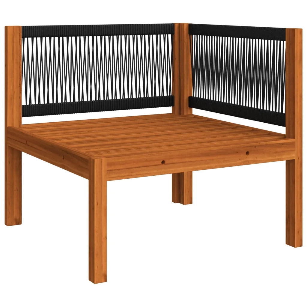 Set Divani da Giardino 4 pz con Cuscini Crema Massello Acacia cod mxl 41686