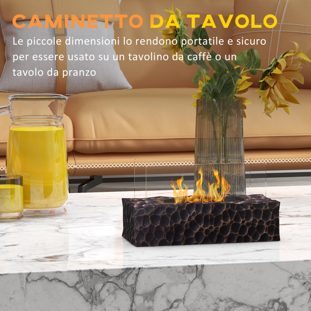 Tavolino da salotto biocamino ¨C zephmum ¨C 33x16x18cm nero
