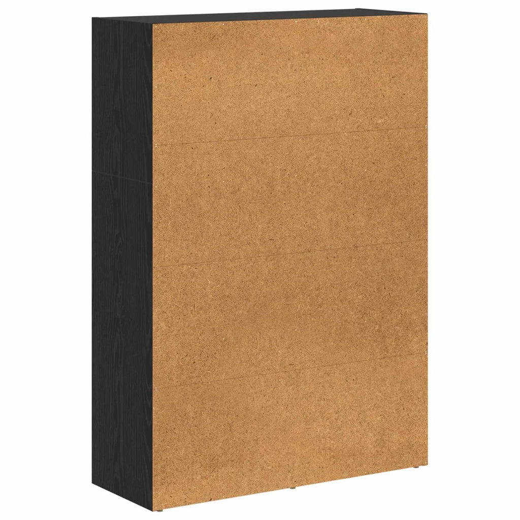 Libreria 80 x 30 x 114 cm Legno ingegnerizzato Rovere Nero 8003717