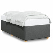 Letto singolo | Letto per adulti | Giroletto senza Materasso Grigio Scuro 100x200 cm Tessuto