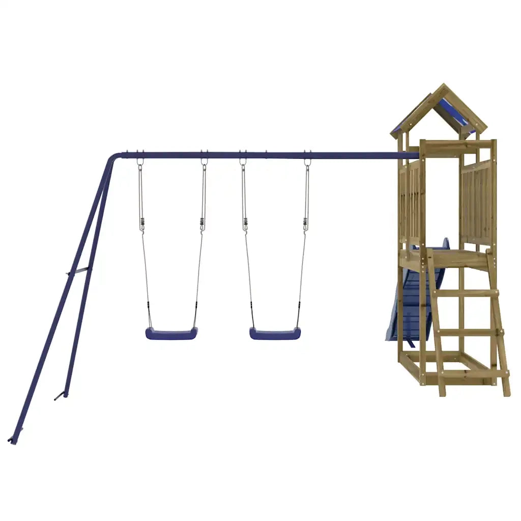 Set da Gioco da Esterno in Legno di Pino Impregnato