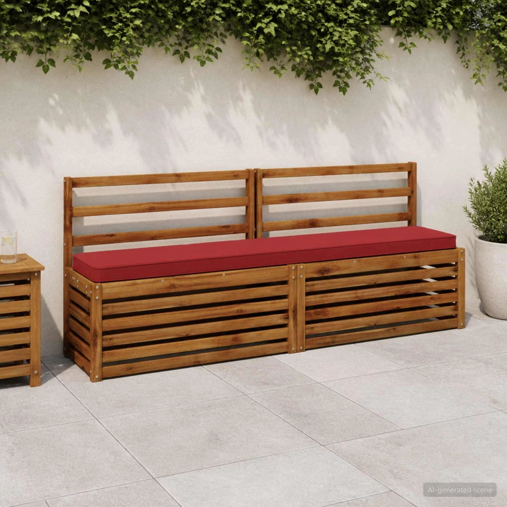Cuscino per Panchina a 1 Pezzo VUGHT 100% Poliestere Rosso Vino 950934