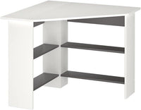 Scrivania angolare Arion, Bianco, 90 x 90 cm, per un utilizzo efficiente dello spazio con vani aperti