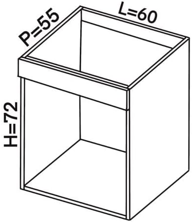Mobile Base forno il legno L 60 x H 72 x P 55,5 cm in kit colore Noce scuro