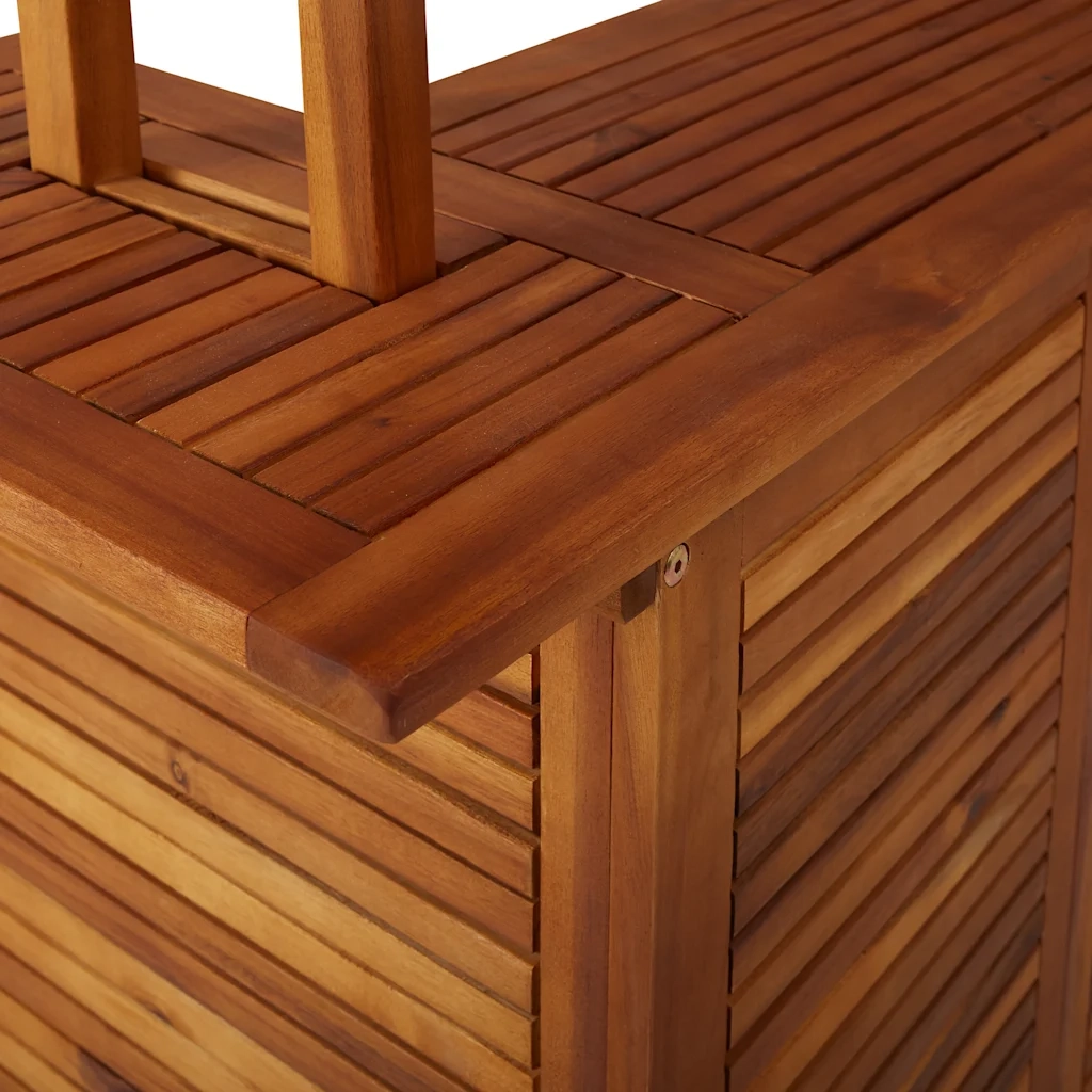 Tavolo Bar Esterno con Tetto 113x106x217cm Massello di Acacia 45909