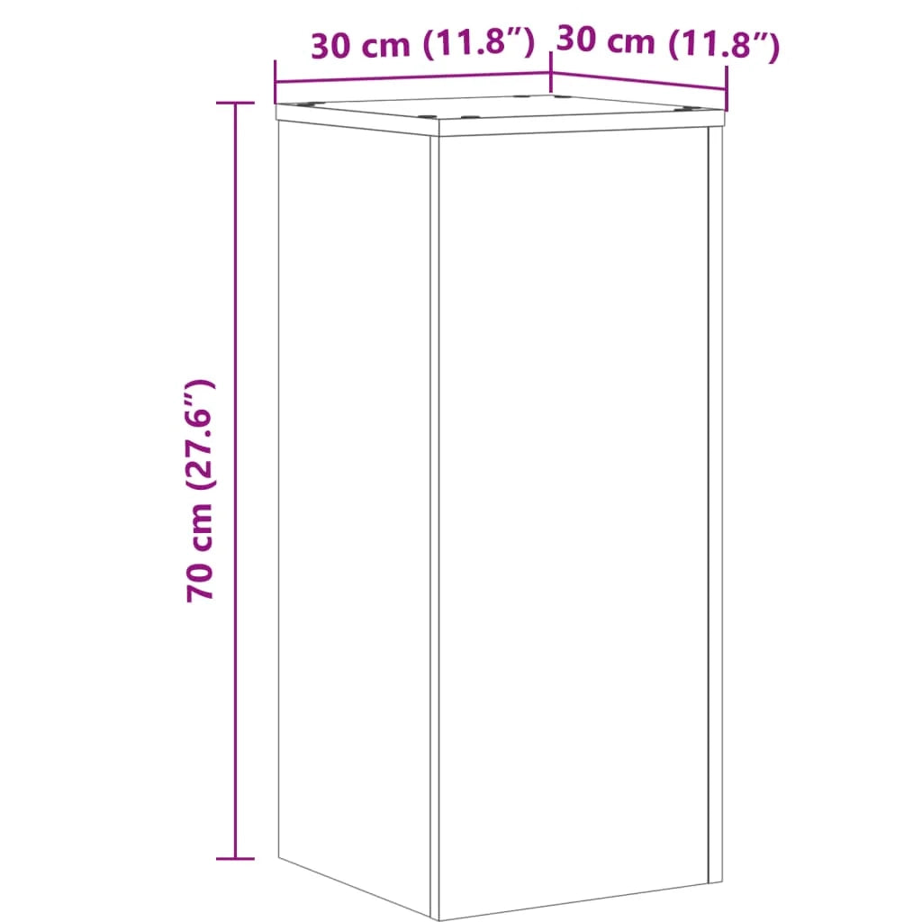 Portavasi mobili per fiori set da 2 legno di recupero legno ingegnerizzato marrone 02_0045377