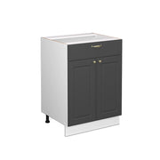 Vicco Mobiletto base per cucina Antracite-oro 60 cm con cassetto, senza piano di lavoro
