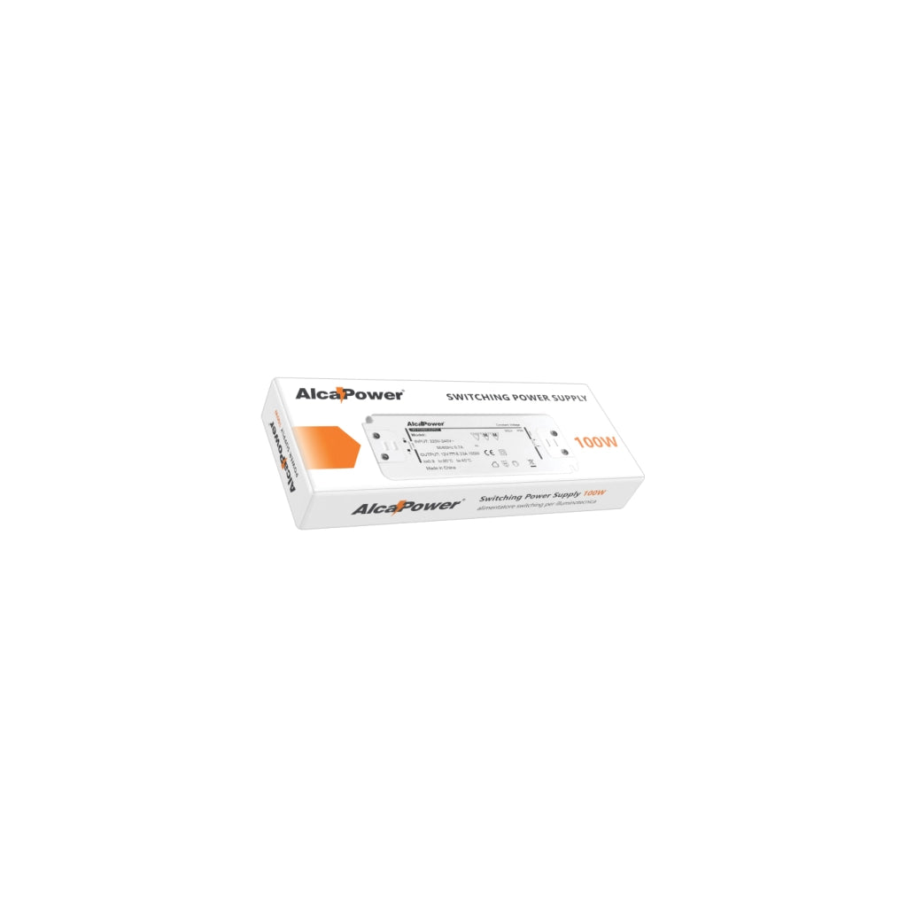 Alcapower Alimentatore Switching 24V 100W 4.16A IP20 per Illuminotecnica, Convertitore DC Professionale ad alta efficienza per strisce LED e sistemi