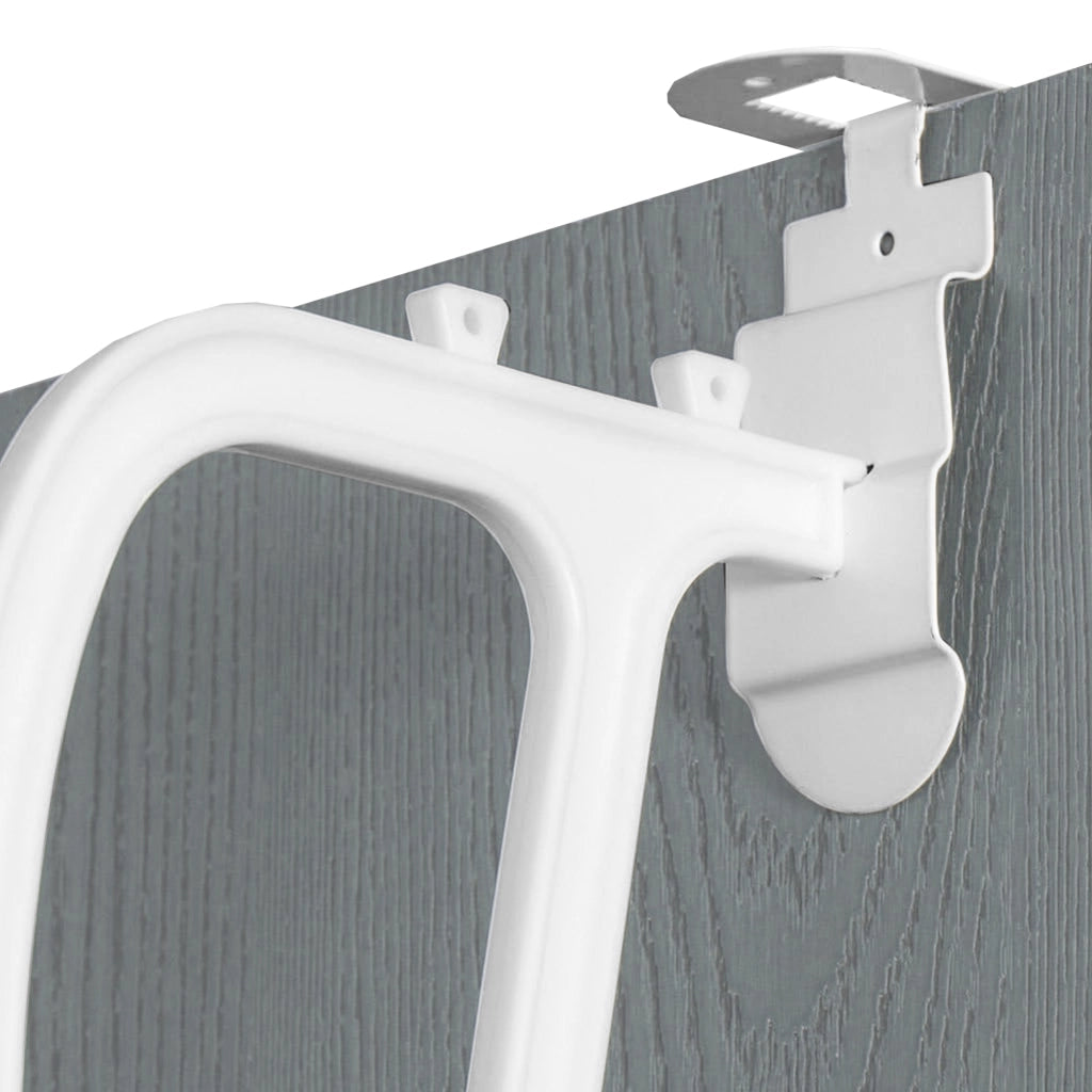 Scarpiera sospesa su porta in metallo 36 paia Nyana Home 172x58x18 cm Bianco