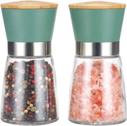 Set di Molini Sale e Pepe a Ceramica - 2 Pezzi - Verde - Bamboo