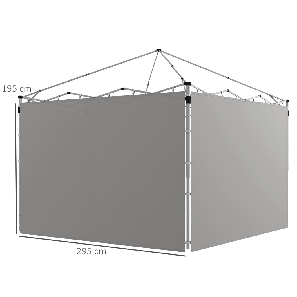 Pannelli Laterali per Gazebo 3x3m o 3x6m ¨C Zephmum ¨C 2 Pezzi Grigio