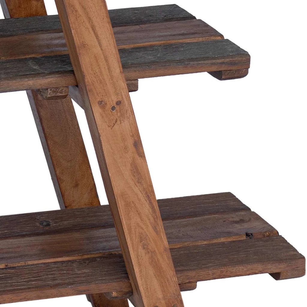 Scaffale pieghevole con lo scaffale Marrone 79.5 x 35 x 112 cm CFW7890877