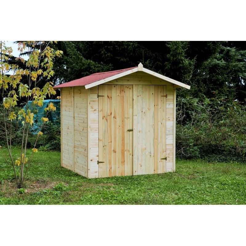 Casetta in legno per esterni con pavimento, perline spessore 16mm  mod. C200/2DP