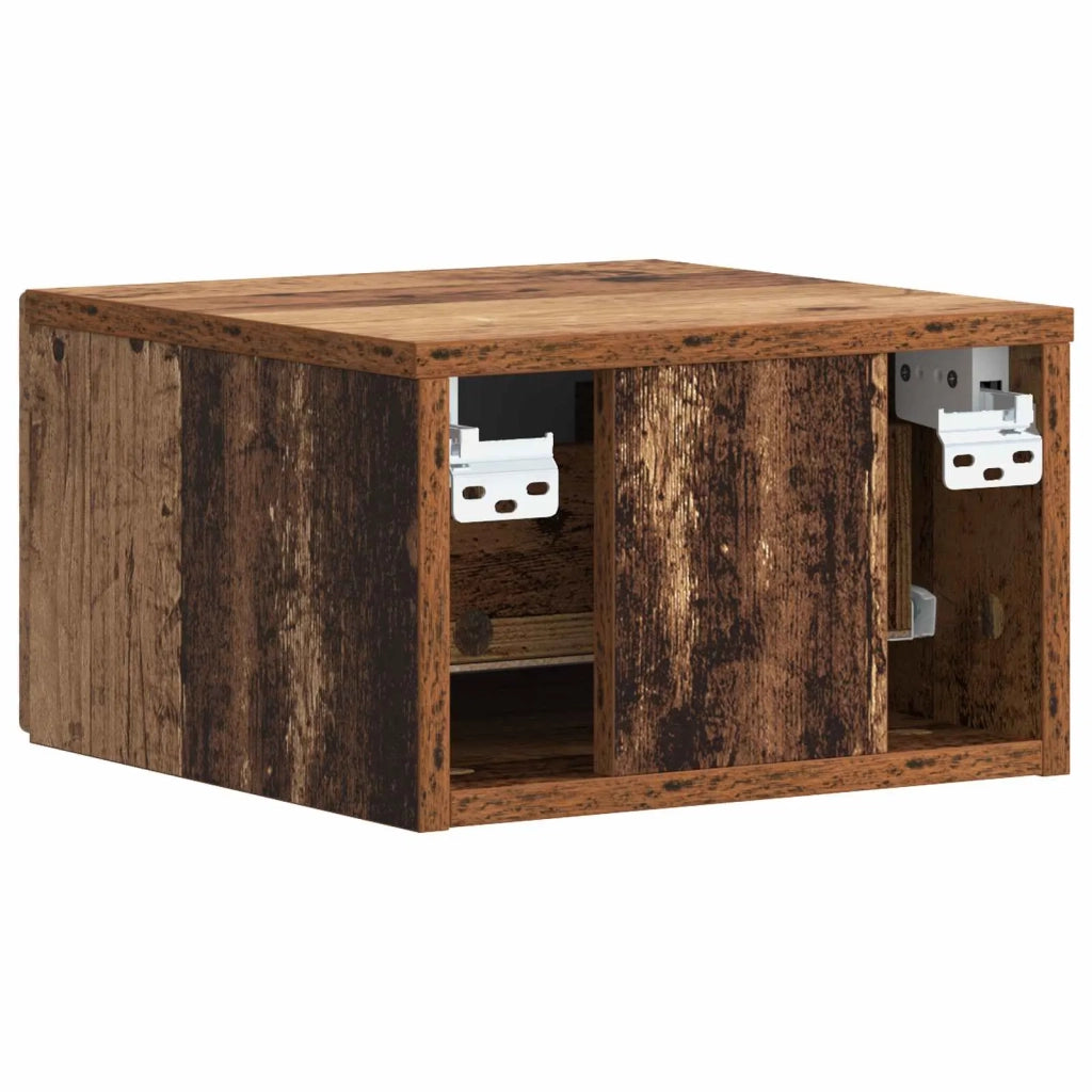 Mobiletto da notte a muro Legno antico 49 x 34,5 x 20 cm 898801
