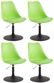 Set di 4 sedie da pranzo Maverick Plastic verde,nero