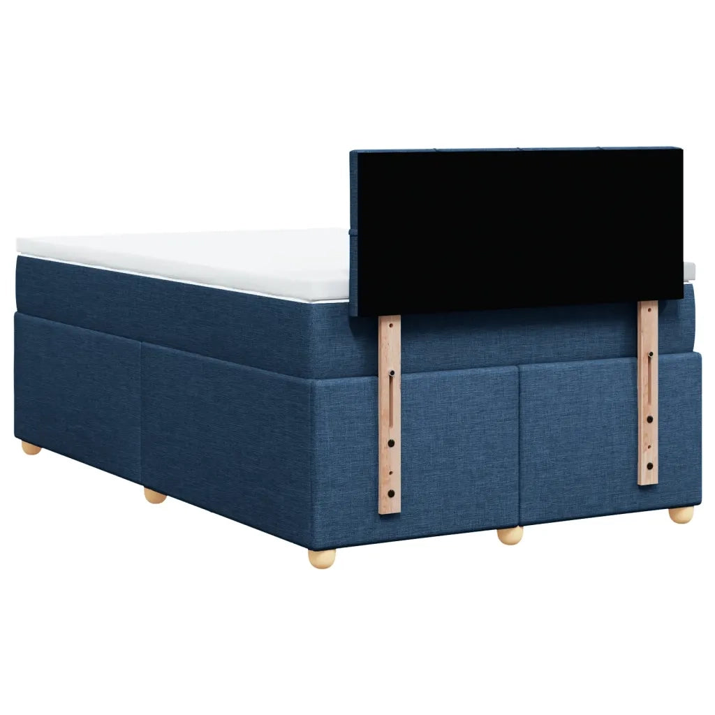 Giroletto a Molle con Materasso Blu 120x200 cm in Tessuto