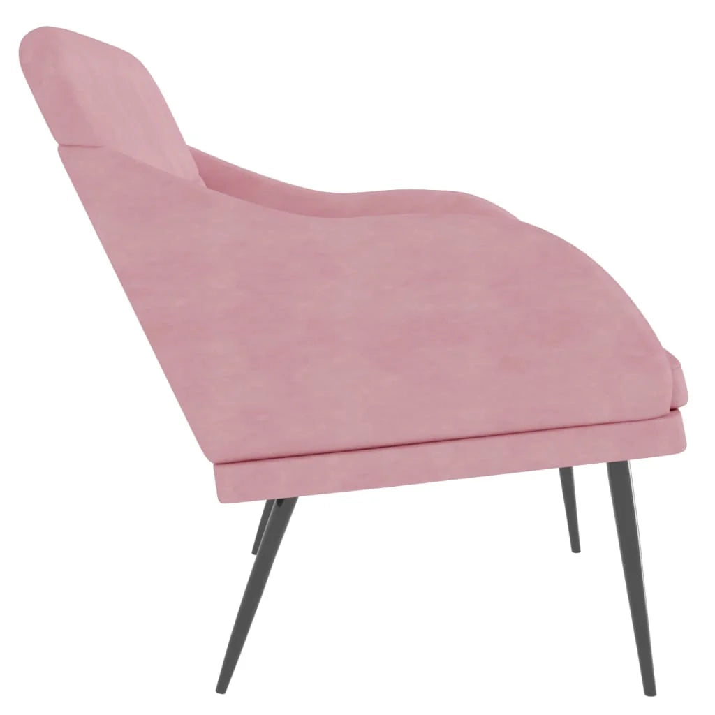 Panca/panca in velluto rosa 110 x 76 x 80 cm 02_0010691