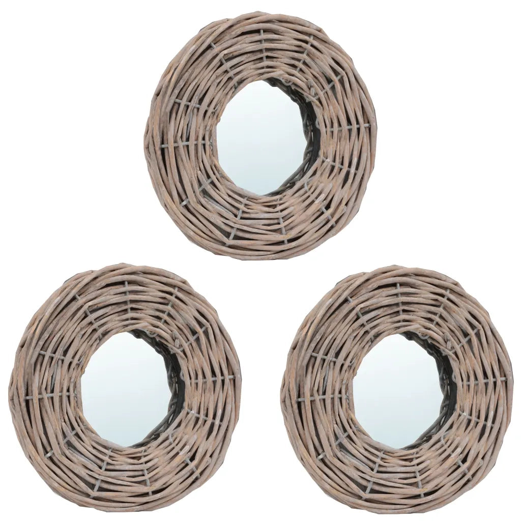 Specchi 3 pz 15 cm in Vimini cod mxl 64354
